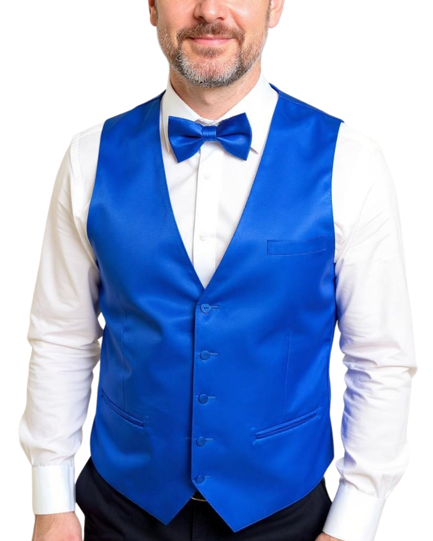 Ferrecci Mens PV600 - Blue with Blue Back Adjustable Vest Set: S