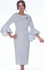 Nubiano White One Piece Scuba Dress With Flare Sleeve
