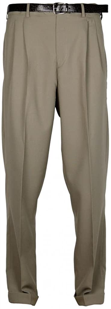 Boccaccio Classic Pleated Tan Slacks