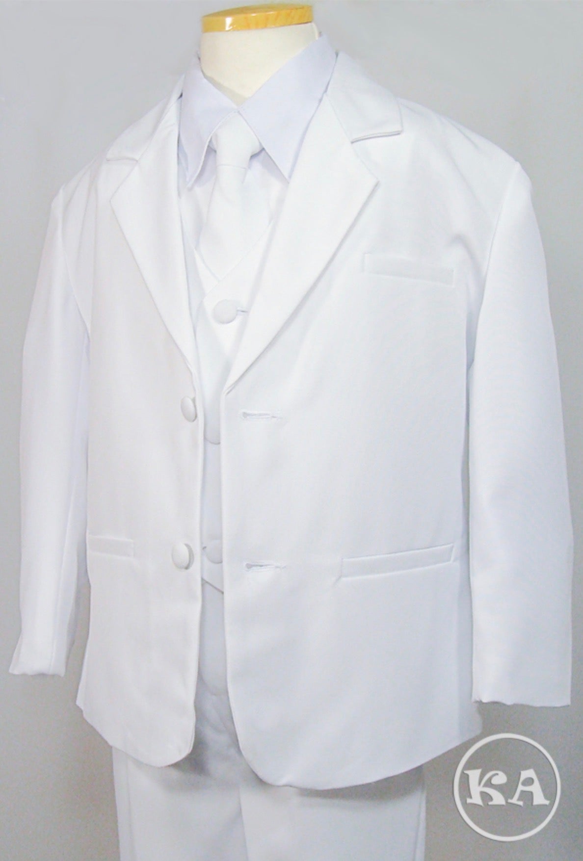 Boys 5-piece suit (White) image 0