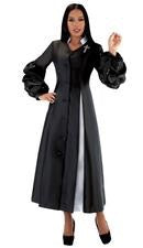 Women's Tally Taylor Clergy Robe(Black/White) image 0
